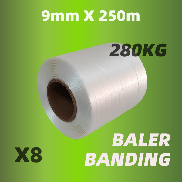 9MM Baler Strapping Banding WG30 250 Meter Rollen